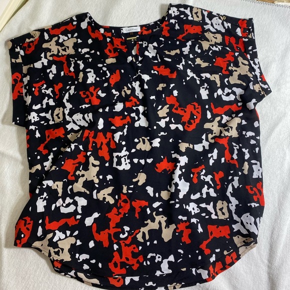Calvin Klein short sleeve blouse 2X - Picture 3 of 6